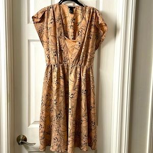 Pink and black flowy dress